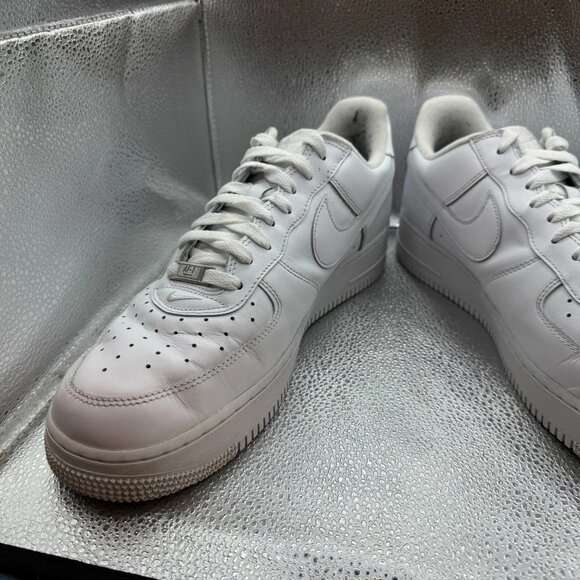 Size 12 Nike Air Force 1 Low Supreme Mens‎ White Athletic Sneaker CU9225-100 main image 9